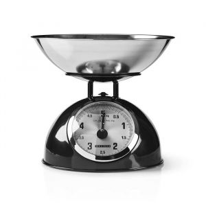 Melissa Balance de cuisine analogique, m&eacute;tal, capacit&eacute; 5 kg, noir