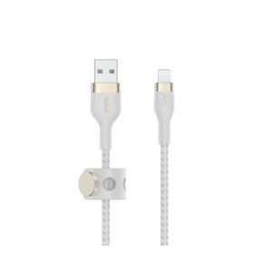 Belkin Boost Charge Pro Flex C&acirc;ble USB-A vers Lightning (blanc) - 2 m