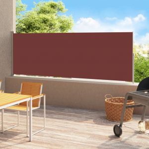 VidaXL Auvent lat&eacute;ral r&eacute;tractable de patio 180x500 cm Marron