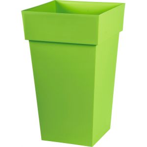 Eda Plastiques Pot de fleur carr&eacute; Toscane 39 x H.65 cm Vert Matcha - Eda