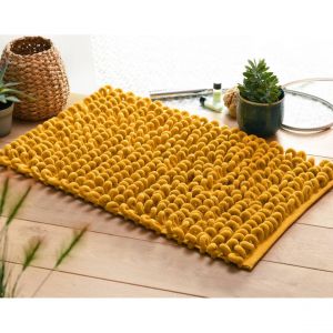 Tapis de bain jaune en polyester CHENIDOUX