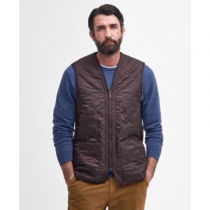 Barbour Polarquilt Waistcoat Zip-In Liner - Doudoune sans manches homme Dark Brown XL