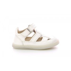 Image de Kickers TRACTUS, Sandale B&eacute;b&eacute; Fille, Blanc Metallise, 21 EU
