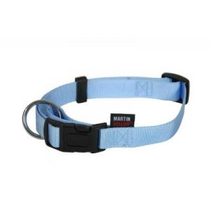 Martin Sellier COLLIER CHIEN REGLABLE NYLON Bleu 45/65cm - Largeur 25mm