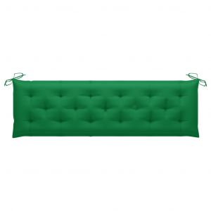 Image de VidaXL Coussin de banc de jardin Vert 180x50x7 cm Tissu