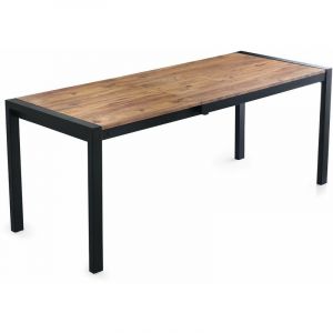 Table de salle &agrave; manger Silva beige - 120-187x75x74 cm