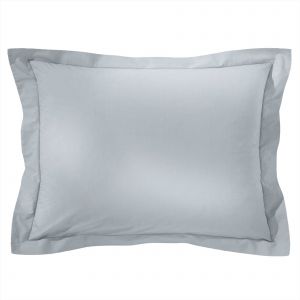 Taie volant 50x70 gris perle en coton