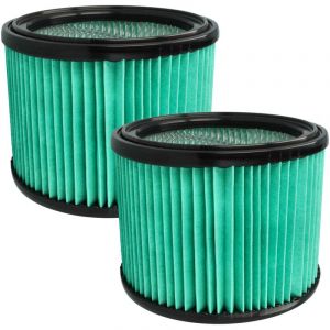 Vhbw 2x filtre compatible avec Bosch GAS 12-25 PL, 15 PS aspirateur - filtre HEPA bleu clair / noir