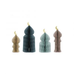 4 d&eacute;co papier alv&eacute;ol&eacute; eid mubarak 22.5-33.5cm - g&eacute;n&eacute;rique zdp10