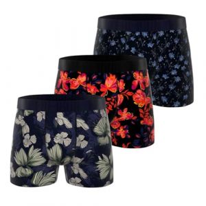 Freegun Boxer Homme, Caleçon Homme Fleurs, Doux & Respirant