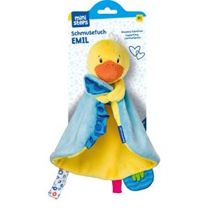 Image de Ravensburger Ministeps Doudou Emil, tétine Moelleuse avec Support Velcro, Jouets pour bébé à partir de 0 Mois, Imprimée Lettre, 04573, Jaune