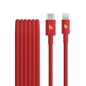 Beats By Dre Câble de charge BEATS tissé USB-C vers Lightning 1M50 Rouge fl