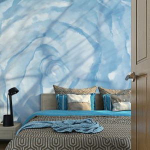 Artgeist Papier peint - rose (bleu) 400x309