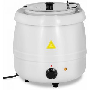 Royal Catering Soupière Électrique Marmite Cuve Amovible Marmite Faitout Inox Blanc 10 L 400 W