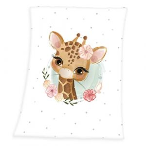 Herding Babybest Plaid enfant duvet microfibre girafe 75x100 cm - Taille 75x100 cm
