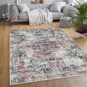 Tapis Salon Chambre Adulte Tissage Plat Moderne Oriental Marocain Vintage Lavable 200x280 cm, Multicolore - Paco Home