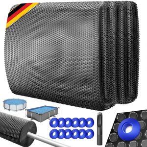 KESSER Bâche solaire de piscine ronde 244 cm Bâche solaire épaisseur 120 Noir / Ø 244 cm