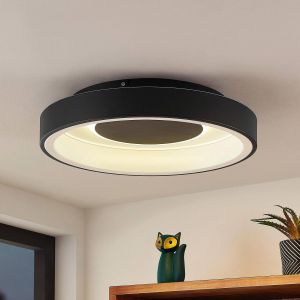 Lindby - led Plafonnier à intensité variable 'Izan' pour salon & salle à manger - blanc, noir