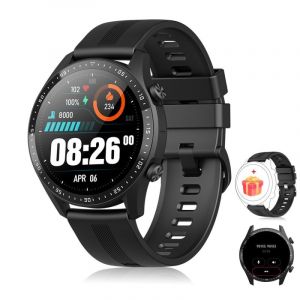 Blackview X1 Pro Montre Connectée Intelligente Femme Homme Smartwatch Bluetooth 100 modes Sport Étanche pour iOS Android - Noir