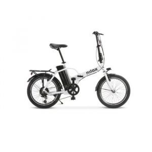 Bicicleta El&eacute;ctrica Nilox J1 Pro 250w 8ah 20" Plegable Blanco Autonom&iacute;a 40km Led