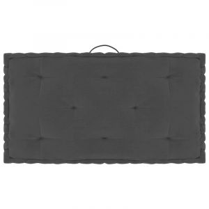 Fimei Coussin de planc r de palette Anthracite 73x40x7 cm Coton