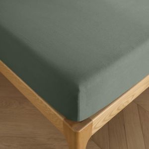 Coton Pur - Drap housse 180 x 200 cm bonnet 30 cm 'Prémium' pour lit 2 places King Size - Prémium Romarin