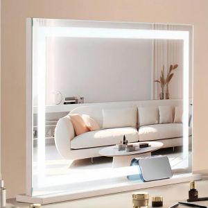 Miroir de Maquillage Hollywood Lumineux-VEVOR-797x547 mm-3 Modes Éclairage de Couleur-Grossissement 5X-Table de Chambre