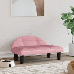 VidaXL Lit Pour Chien Rose 70x52x30 Cm Velours