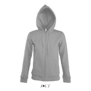 Sol's Veste zippée femme à capuche doublée SEVEN WOMEN L - Gris Chiné