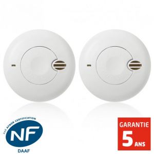 AngelEye Détecteur de fumée NF Autonomie 1 an - Garantie 5 ans ORIGINAL DUO SO-501-AE-FR