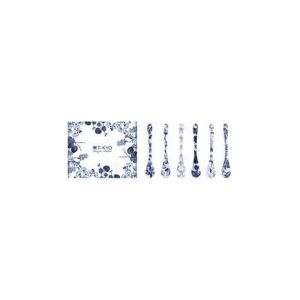 Tokyo Design Studio Coffret 6 cuillères Flora Japonica porcelaine blanc et bleu Blanc - Couleur Blanc - Taille TS