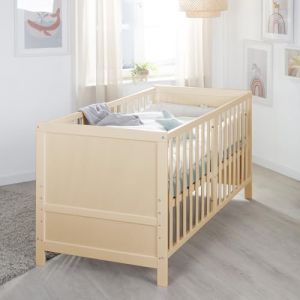 Roba Lit B&eacute;b&eacute; &Eacute;volutif 70 X 140 Easy Sleep - Coins De Transformation Inclus - Bois Naturel