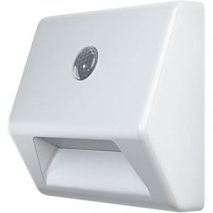 Osram Nightlux Stair Veilleuse, blanche, détecteur de mouvement, IP54, fonctionne sur piles, blanc froid 4000 k, idéale pour les escaliers, options de