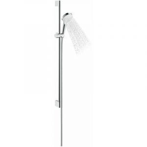 Image de Hansgrohe Ensemble de douche Crometta 1 jet EcoSmart avec barre de douche 90 cm, 26539400, blanc/chrome - 26539400