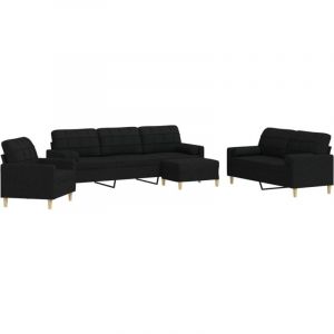 Image de VidaXL Ensemble de canap&eacute;s 4 pcs repose-pied et coussins d&eacute;coratifs, canap&eacute;, si&egrave;ge de canap&eacute;, canap&eacute; relax, canap&eacute; confort, fauteuil de t&eacute;l&eacute;vision