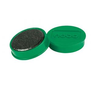 Nobo Jeu d'Aimants pour Tableau Blanc Magnétique, 32mm, Lot de 10, Vert, 1915303