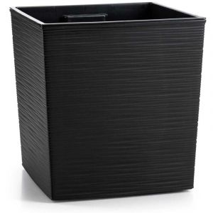 Pot de fleurs Flore Riflo noir h30x30 cm