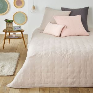 Couvre lit microfibre lavée, Loja Naturel Taille 230x250 cm