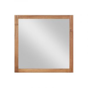 Image de Miroir carré avec contour en bois d'acacia 60 x 60 cm SEPANG