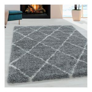 Allotapis Tapis g&eacute;om&eacute;trique scandinave en polypropyl&egrave;ne gris 200x290