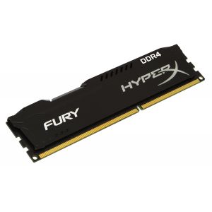 Image de Kingston HX424C15FB/4 - Barrette mémoire HyperX Fury Noir 4 Go DDR4 2400 MHz CL15