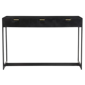 Image de Miliboo Console design avec tiroirs noir et doré L115 cm AVIDAN