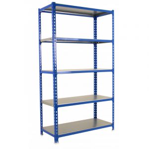 Étagère métallique bleu et galvanisé 5 niveaux Simonclick Superplus SimonRack