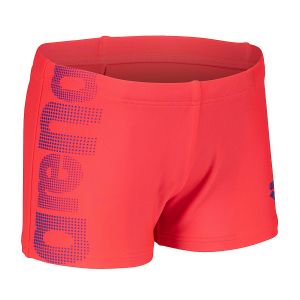 Arena Short de Bain Gar&ccedil;on Logo, Short de Piscine et de Plage en Tissu Souple &agrave; S&eacute;chage Rapide, Partiellement Doubl&eacute; &agrave; l'Avant