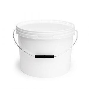 Garronda Seau avec Couvercle 12 L pour Le Stockage de Produits Alimentaires et Chimiques 1 Pi&egrave;ce Blanc GD-0071