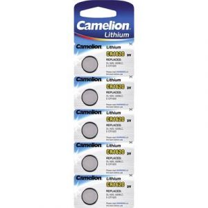 Image de Camelion Lot de 5 Pile bouton Lithium pour Calculatrice CR1620 DL1620