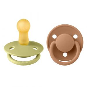 BIBS De Lux Natural Rubber Size 2: 6+ months tétine Haze / Blossom 2 pcs
