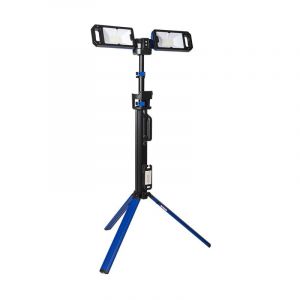 Batilec Projecteur Tr&eacute;pied Rechargeable 5000 lm &ndash; T&eacute;lescopique, Compact et Puissant