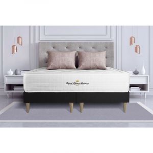 Image de Ensemble matelas sommier Buckingham 180 x 200 cm - Couleur : Noir - Noir