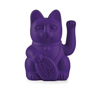 DONKEY Products Chat Porte-Bonheur en Plastique Violet